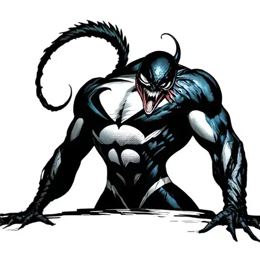 venom Superman hybrid tattoo design idea