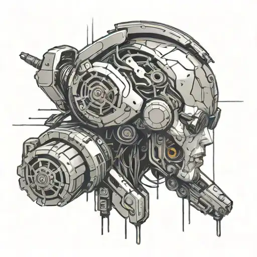 Cyberpunk 2077 Cyberware implants tattoo design idea