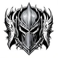 doom the dark ages slayer helmet adorned tattoo design idea
