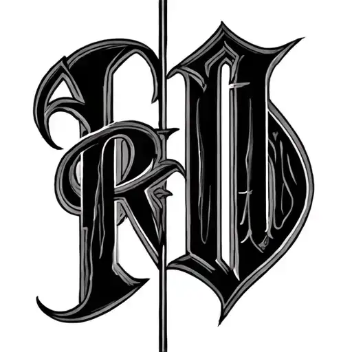 ambigram tattoo of the text 'Anthony'&Gemini  tattoo design idea