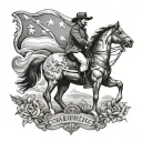 confederate tattoo design idea