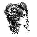 dark lady head tattoo design tattoo design idea