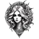 dark lady head tattoo design tattoo design idea