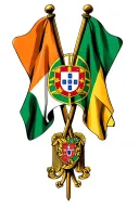 Irish and Portuguese flags crossed tattoo design idea