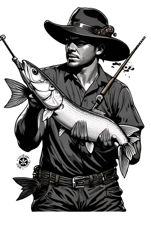 fishing, fussball, darts tattoo design idea