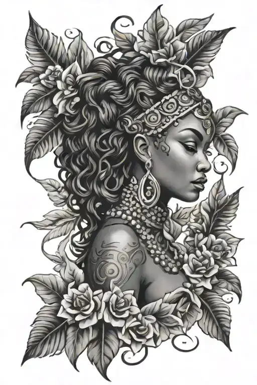 Oshun tattoo design idea