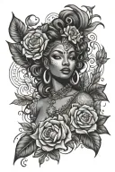 Oshun tattoo design idea