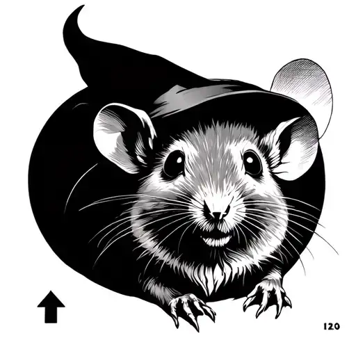 splinter the rat as hermit tarot card tattoo design idea