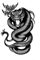 boxing king cobra tattoo design idea
