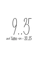 Wedding Date 9.9.25 tattoo design idea