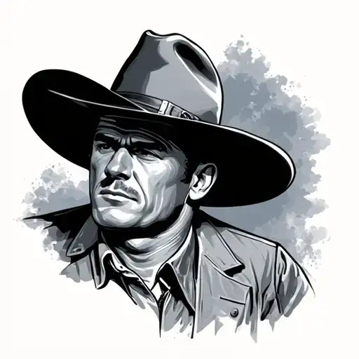 john wayne  hats tattoo design idea