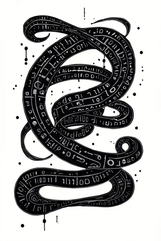 morse code written tattoo design idea