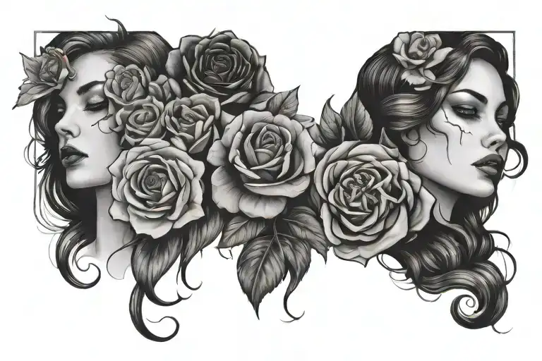 Unique sexy and aesthetic dark feminine tattoos for female. IT should be unique design without any faces or animals. tattoo design idea