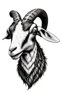 Coffee Bean + goat head tattoo design idea