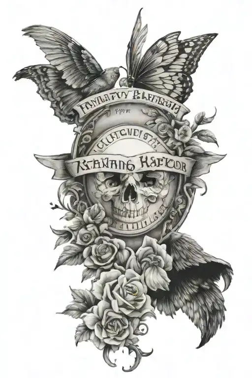 family tatto , everything happens for a reason tattoo design idea