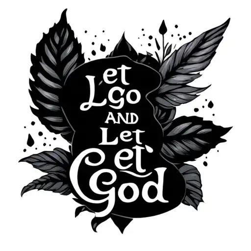 Let go and Let God tattoo design idea