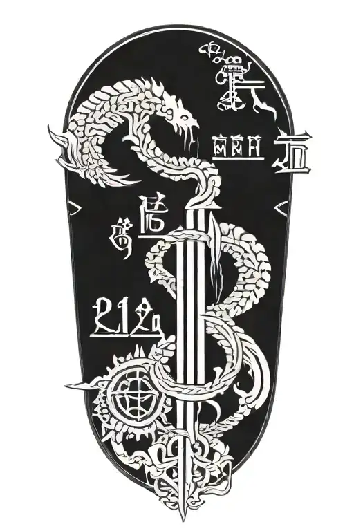 roman numerals 04 01 2024 with Latin quote se vis pacem para bellum with name GIA tattoo design idea