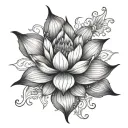 Fire Lotus tattoo design idea