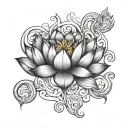 Fire Lotus tattoo design idea