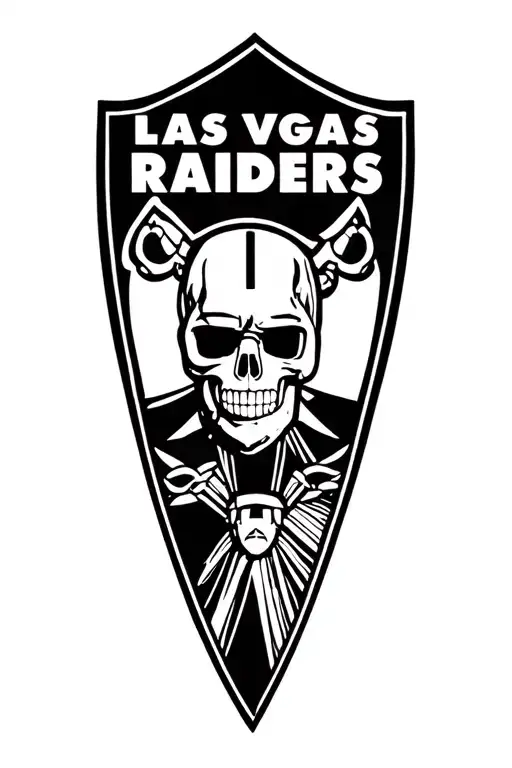 Las Vegas Raiders logo tattoo design idea
