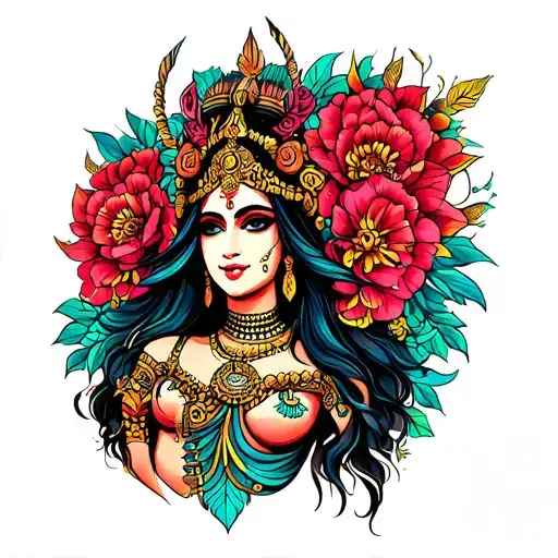 Deusa Kali tattoo design idea