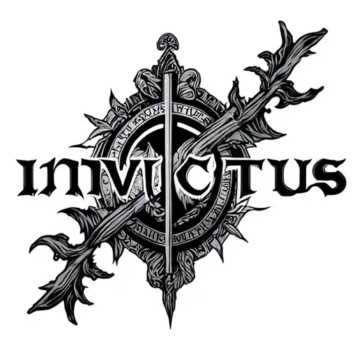 Invictus Font tattoo design idea