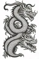 dragon traditional chinees  for hand holdin  tattoo design idea