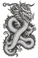 dragon traditional chinees  for hand holdin  tattoo design idea