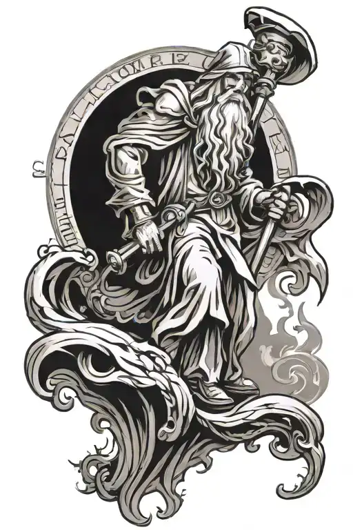 Father Time  tattoo design idea