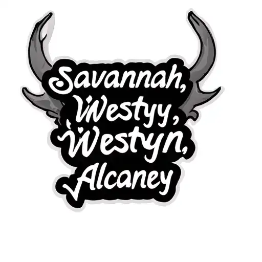 "Savannah, Westyn, Alcaney" dad Childs names incorporated tattoo design idea