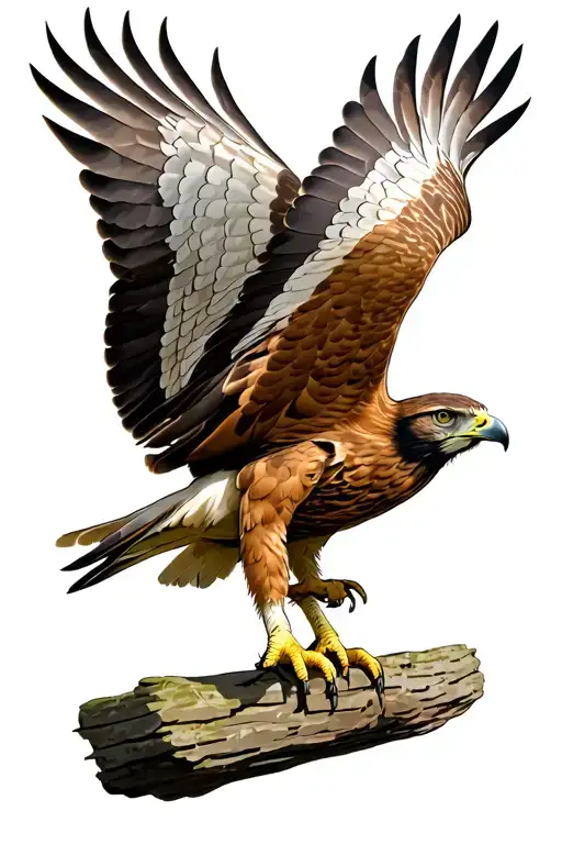 Red Tailed Hawk tattoo design idea