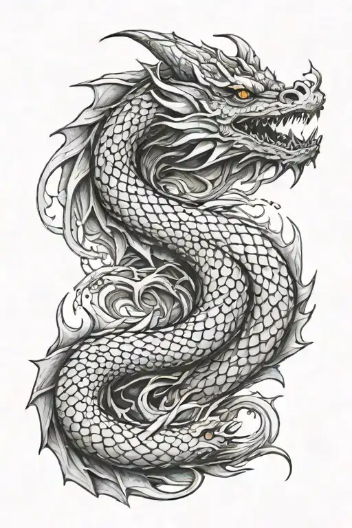 dragon scales tattoo design idea