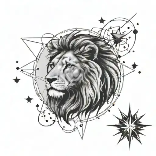 Leo Star Constellation tattoo design idea