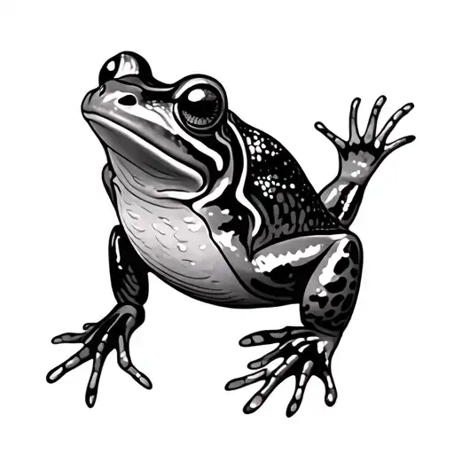 Japanese frog tattoo design idea