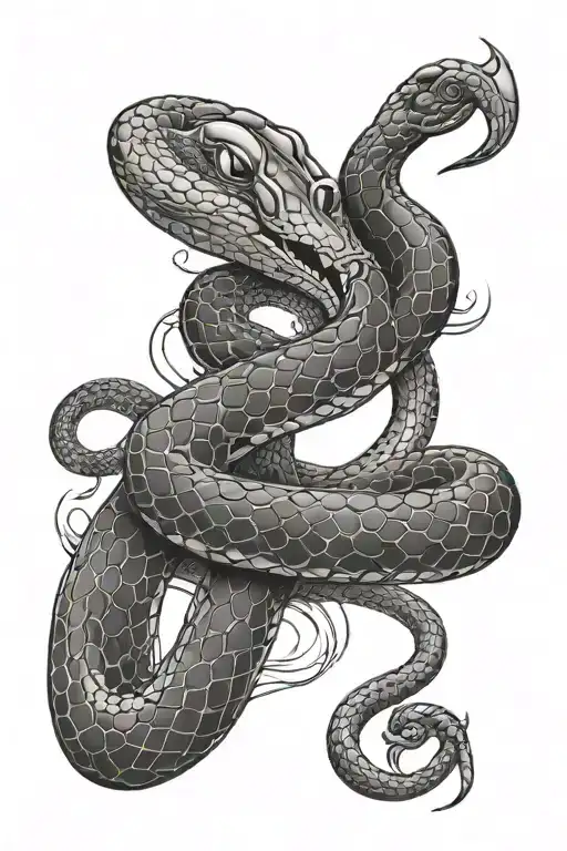 snake, punjab, sikh khanda tattoo design idea