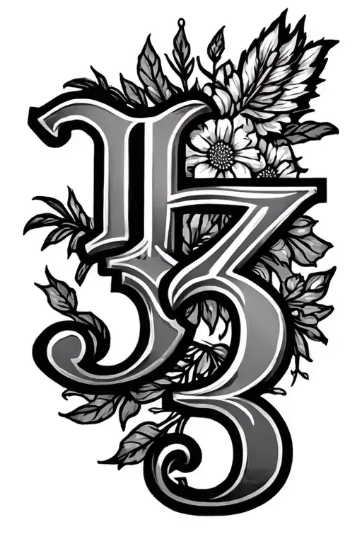 Roman numeral of July 17 and January 3 and February 22 tattoo design idea