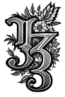 Roman numeral of July 17 and January 3 and February 22 tattoo design idea