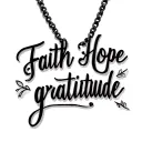 "Faith Hope gratitude" "Faith Hope gratitude" Necklace tattoo design idea