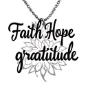 "Faith Hope gratitude" "Faith Hope gratitude" Necklace tattoo design idea
