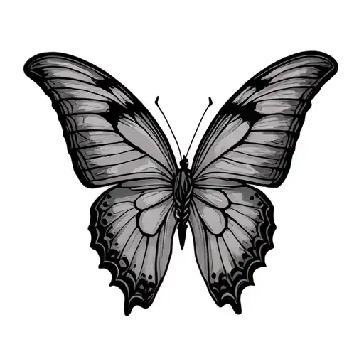 cardinal butterfly arrowheaf tattoo design idea