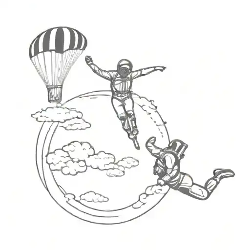 Skydiving tattoo design idea