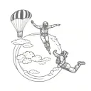 Skydiving tattoo design idea