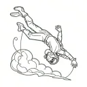 Skydiving tattoo design idea