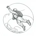 Skydiving tattoo design idea