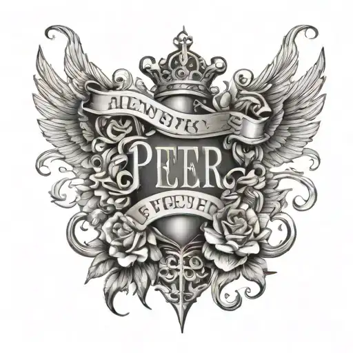  create a small tattoo using the names henry and peter tattoo design idea