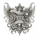 create a small tattoo using the names henry and peter tattoo design idea