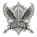 create a small tattoo using the names henry and peter tattoo design idea