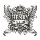  create a small tattoo using the names henry and peter tattoo design idea