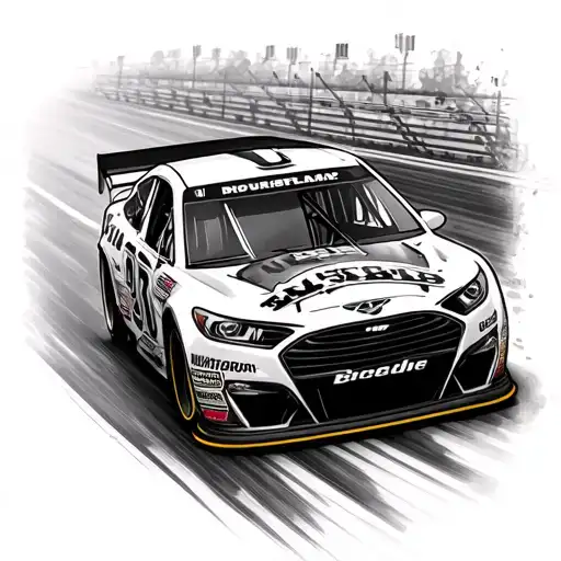 nascar driving tattoo design idea