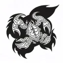 scorpion, crab and the word Lia in it tattoo design idea